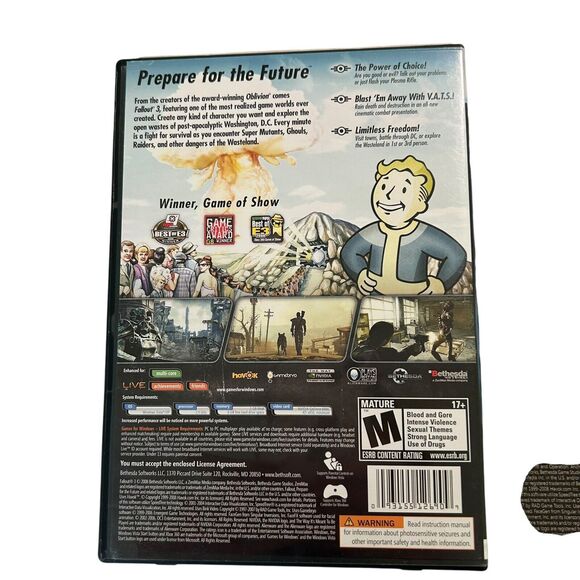 Fallout 3 PC DVD Video Game CIB & Game AddOn Pack The Pitt & Operation: Anchorag - Picture 2 of 8
